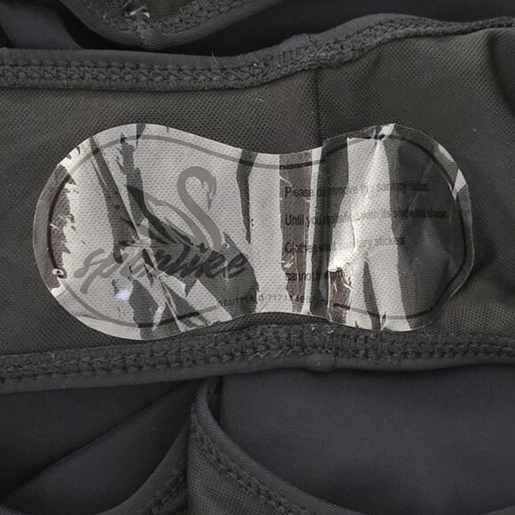 NWT | Black Ruffle Sleeve High Waisted Tummy Control Bikini Swimsuit | Medium - Picture 5 of 7